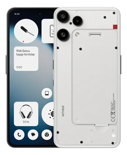 Nothing Phone (3a) Lite Teléfono 5g Smartphone 8gb Ram 128gb Rom 6.77'' Amoled Pantalla 120hz 3000nits Triples Cámaras 50mp 4k Chatgpt Ia Essential Color Blanco