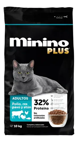 Alimento seco Minino Plus gato adulto 10kg