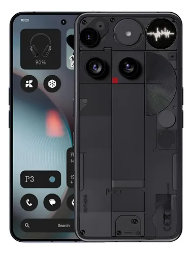Nothing Phone (3) 16gb Ram 512gb Rom Teléfono 5g Smartphone Snapdragon 8s Gen 4 Pantalla 6.67'' 120hz 4500nits 50mp Triples Cámaras Ip68 Esim Nfc Color Negro