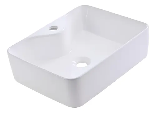 Goral Lavabo Ovalin De Cerámica Blanco Para Baño Baños Ovalado De Sobreponer Acabado Alto Brillo Económico Pequeños Medianos Modernos Lavadero Para Casa Casas Elegante Al-104