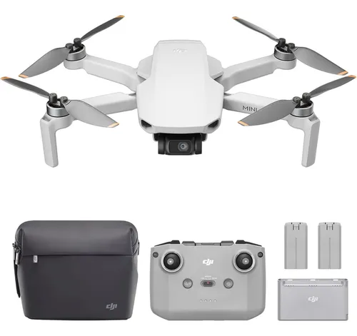 DJI Mini 4k Vuela Más Combo Dron Cámara UHD Menos de 249g 3 Baterías para un tiempo máx. Vuelo 93 min, Transmisión Vídeo a 10 km, Regreso Automático, Estabilización en 3 Ejes
