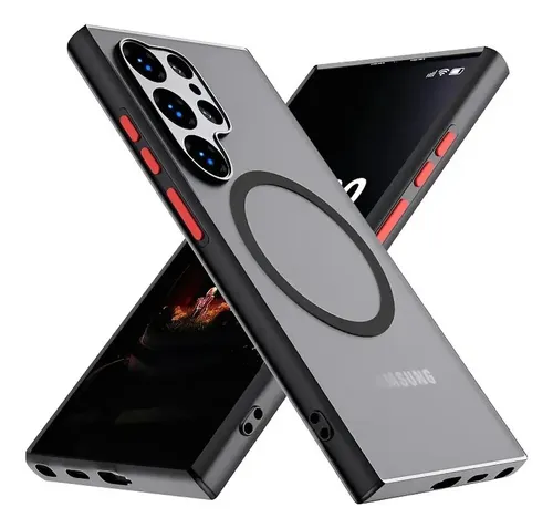 Funda Case Para Samsung Dorso Mate Diseño Con Magsafe Y Protege Cámaras Para A36 Negro Orilwoya