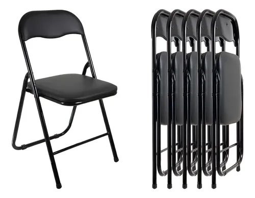 Silla Plegable Metálica Acojinada Oficina Negocio Escuela