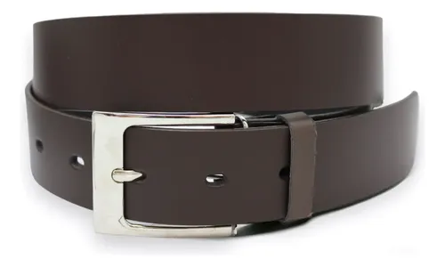 Tuxcinturones Cinturón De Vestir Piel Recuperado Medidas Color Café Liso Talla 38