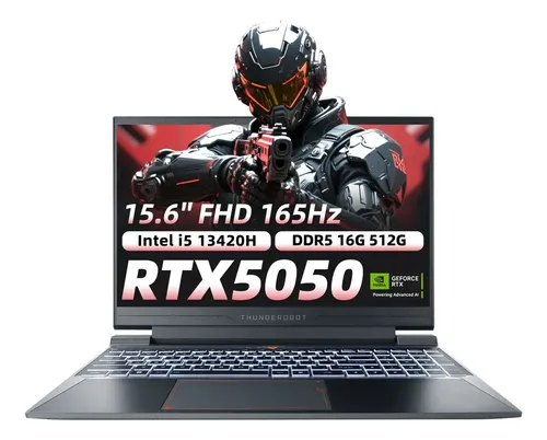 Nvidia Geforce Rtx 5050 Con DLSS 4.5 Thunderobot 911X I5 13420h DDR5 16 Gb RAM 512Gb SSD 16'' FHD 165 Hz Windows 11 Pro Español latino