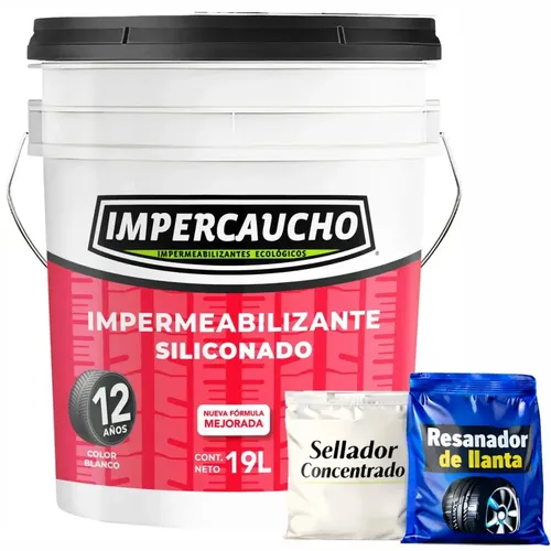 Pro Kit Impercaucho Impermeabilizante 12 Años 19 Litros Color Blanco