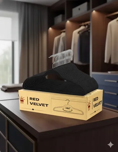 Ganchos Terciopelo Negros 50 Unidades Antideslizantes 360 Color Negro