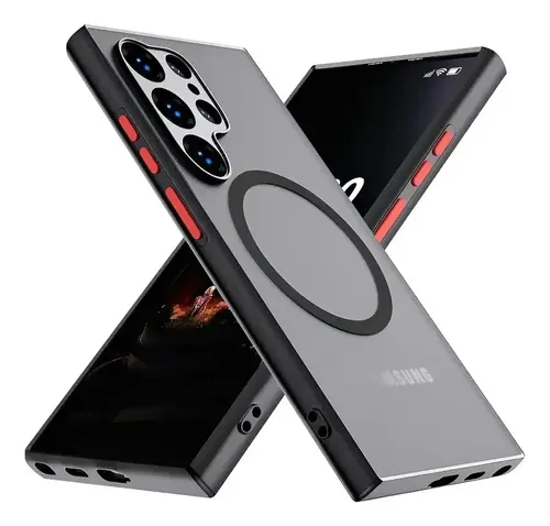 Funda Case Para Samsung Dorso Mate Diseño Con Magsafe Y Protege Cámaras Uso Rudo Anticaídas Máxima Protección Material Tpu Para S22 Plus Negro Orilwoya