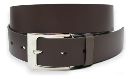 Tuxcinturones Cinturón De Vestir Piel Recuperado Medidas Color Café Liso Talla 30