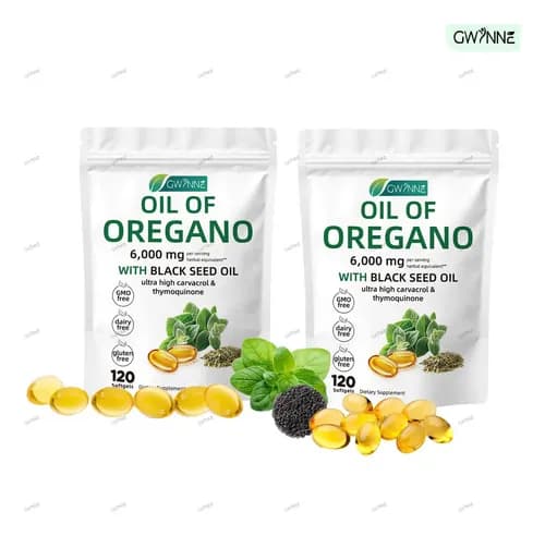 Gwynne Micro Ingredients Aceite De Orégano Cápsulas Oil Of Oregano Blandas 6000mg Por Dosis 120 Cápsulas 2pcs