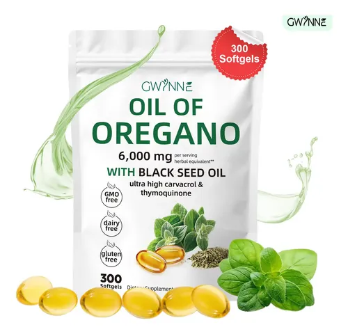 Gwynne Micro Ingredients Aceite De Orégano Cápsulas Oil Of Oregano Blandas 6000mg Por Dosis 300 Cápsulas
