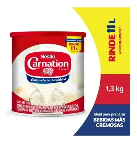 Bebida en polvo a base de leche Nestlé Carnation Polvo 1.3kg