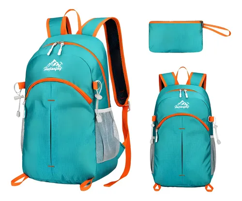 Mochila De Viaje Impermeable Bolsa De Senderismo Al Aire Mochila Senderismo Portátil Bolsa Plegable mochila camping Mochila de ciclismo Color Verde Claro Diseño De La Tela Liso