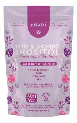 Vitatú | Myo Inositol & D-chiro Inositol Sabor Berries Sabor Frutos Rojos