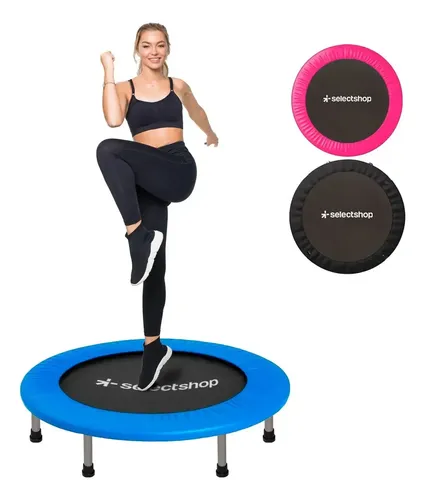 Trampolín Select Shop Brincolín para Aeróbicos Fitness Ejercicio Jumping Color Azul Trampolin-36"