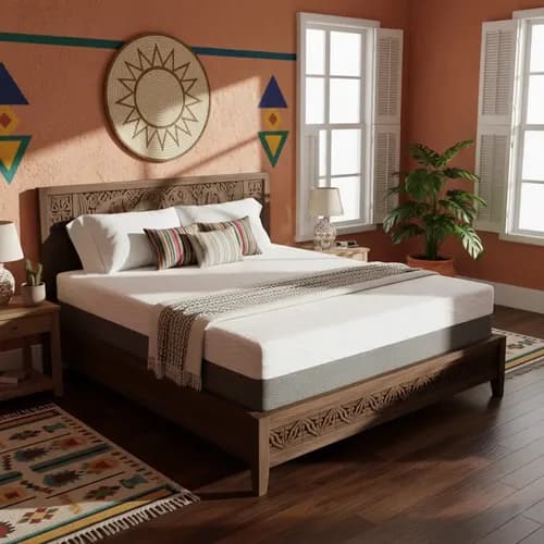 Colchon Individual Memory Foam Espuma Alta Densidad En Caja Color White Ash
