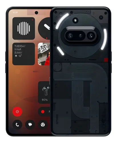 Nothing Phone (3a) 12gb Ram 256gb Rom Teléfono 5g Smartphone Snapdragon 7s Gen 3 Octa Core 6.77'' Amoled Pantalla 120hz 3000 Nits Nfc Bluetooth 5.4 Color Negro