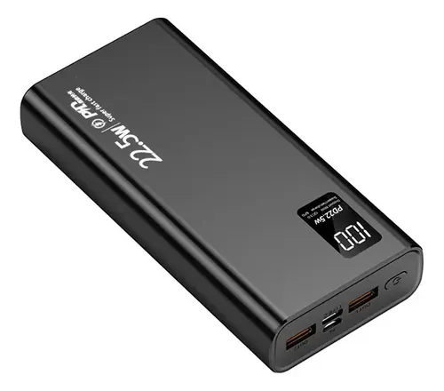 Power Bank 30000mah Batería Portátil 22.5w Carga Súper Rápida Hyboer Ymk8 Para Android,iPhone,compacto Y Portátil,3 Puertos De Salida Y 2 Puertos De Entrada,carga Rápida Bidireccional, Negro