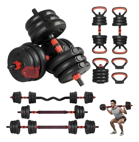 Kit Set De Mancuernas Ajustable Pesas Para Ejercicio 20kg