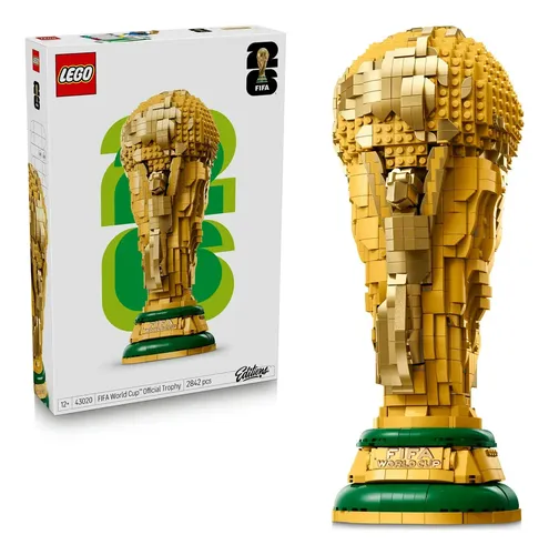 LEGO Editions Trofeo Oficial de la Copa Mundial de la FIFA 43020; réplica coleccionable a tamaño real; regalo para aficionados del fútbol y recuerdo único del Mundial; 12+