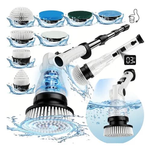 Cepillo De Limpieza Electrico Cepillo Electrico De Baño 8in1 Color Blanco