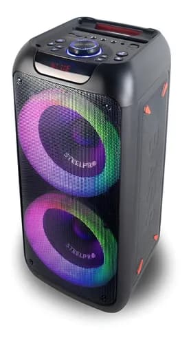 Bocina Portatil Bluetooth Steelpro Nebula Negro Suspension de Aire