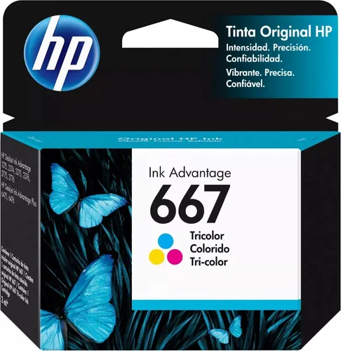 Cartucho De Tinta Ink Advantage 667 Tricolor 3YM78AL Hp