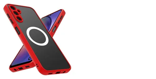 Funda Case Para Samsung Dorso Mate Diseño Con Magsafe Y Protege Cámaras Uso Rudo Anticaídas Máxima Protección Material Tpu Para S23 Rojo Orilwoya