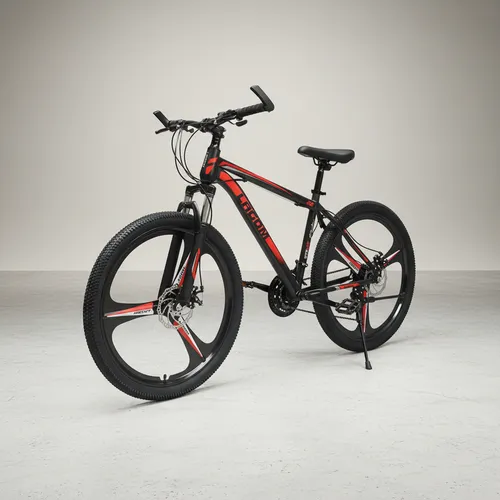 Mountain Bike Lagom Macce Mtb-058 R26 21v Bicicletas Montañas Doble Suspensión Disco Mecánico Color Negro Rojo