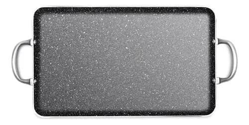 Charola Texas Grill Stone Lamex De 4 Mm Con Antiadherente Color Aluminio Apto para horno y estufa Charolas para Hornear Ideal para tu Hogar & Cocina Integral Resistente Asas de Aluminio