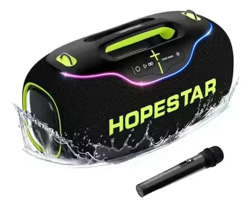 A80 350w Bocina Bluetooth Portátil Subwoofer Micrófono Tws Negro
