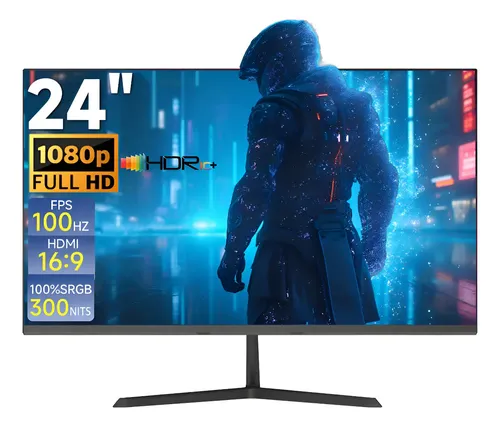 Monitor Gamer 24 Pulgadas Fhd 100hz | Va 178° Amplio Ángulo | 300nits Hdr10+ | 100% Srgb | Filtro Luz Azul | Base Ajustable -5°~22° | Hdmi | ¡experiencia Envolvente!