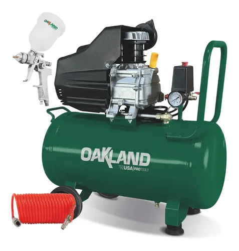 Compresor De Aire 50 Litros, 3.5 Hp Color Verde Fase Eléctrica Bifásica