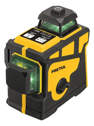 Nivel Láser, luz verde, Recargable, Autonivelante, 25m, 12 Líneas Pretul NL-12P