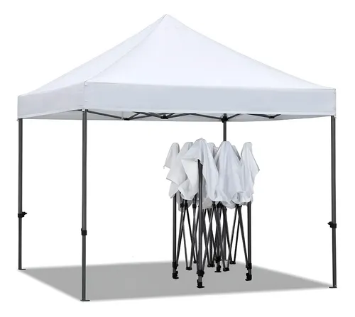 Toldo Bakam 3x3 Color Negro Lona Blanca Plegable