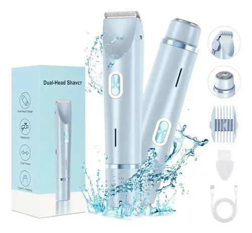 Yakamok Depiladora De Bikini Para Mujer Electrica Doble Cabeza 2in1 Color Azul