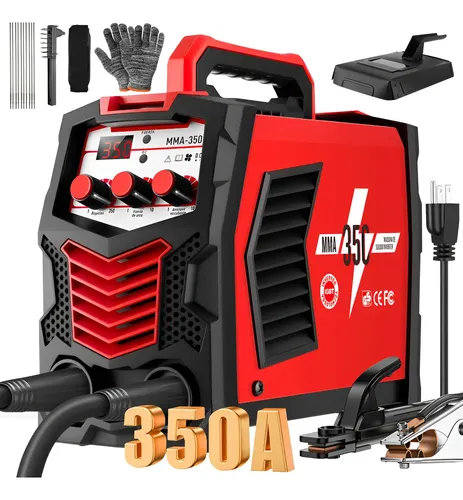 Soldadora Inverter 20-350A STQUSTI Soldadoras Inversor Para Soldar Máquina De Soldar Portátil Máquina Soldar MMA-350A Con Pantalla LCD Y 3 Perillas (amperios , Fuerza De Arco , Arranque En Caliente )