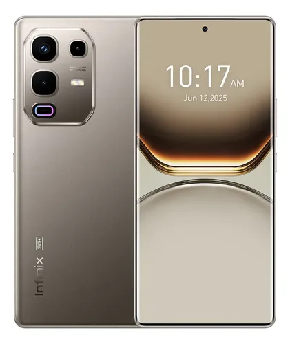 Celular infinix Note 50s 5g Pantalla 3D Curvada Ultra Delgada 256gb Rom 8gb Ram gris 6.78" 144Hz Amoled 5200mah Carga Rápida 45w