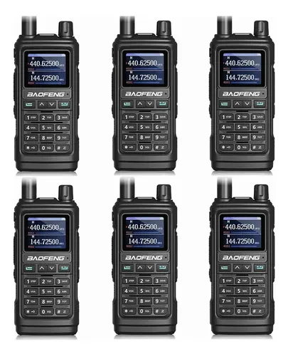 6 Radios Walkie Talkie Baofeng Uv17 Uhf/vhf 1000 Canale 10km Negro 20.5khz | 12.5khz