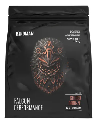 Birdman Falcon Performance Proteína en Polvo Vegana | con Creatina, BCAAs y Enzimas | Sin Lactosa | Chocolate | 1.9kg