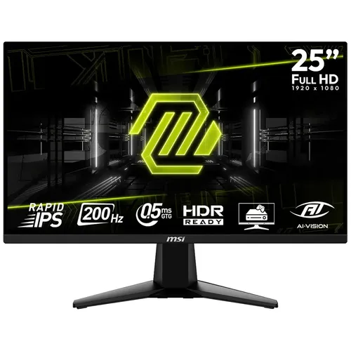 Monitor Gamer 25 Msi Mag 255f E20 0.5ms 200hz Rapid Ips Full Hd Hdmi Displayport Amd Freesync Premium