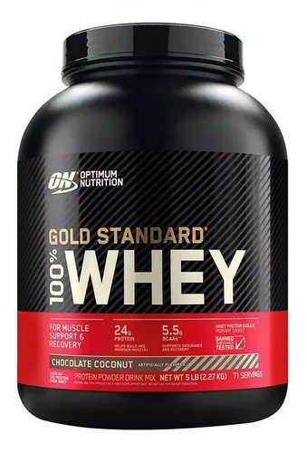 Suplemento Optimum Nutrition Proteína Proteína Gold Standard 100% Whey sabor chocolate coconut de 2.27kg en polvo