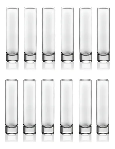 Floreros de Vidrio Crisa Libbey Carnival Juego de 12 piezas Altura 19.05 cm