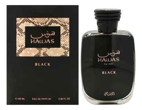 Perfume Hawas Black Para Hombre De Rasasi Edp 100ml