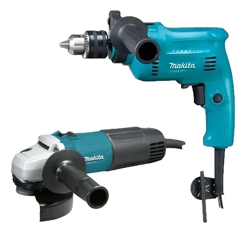Kit Rotomartillo 1/2 +esmeriladora 4 1/2 Makita Mtk0003b 093 Color Turquesa Frecuencia 60Hz