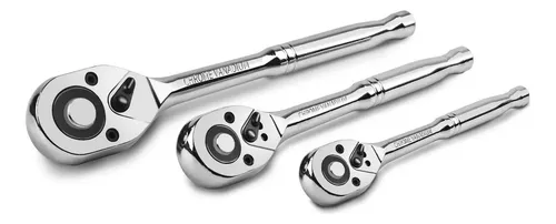 Juego De Trinquetes Goxawee G5247 1/2 3/8 1/4 Pulgadas Cromo Vanadio