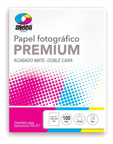 Aldeaprint Papel Fotográfico Mate Doble Cara Carta 140g 100 Hojas
