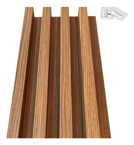 Lambrin Wpc Tipo Madera Parota Black Caja 12 Piezas Color Parota 72 Lambrin Decorativo