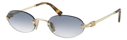 Lentes de Sol Miu Miu con Armazón Cuadrado de Metal y Protección UV