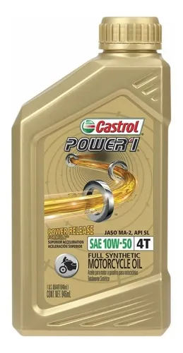 Aceite Castrol Power 1 10w-50 946ml Sintético Moto